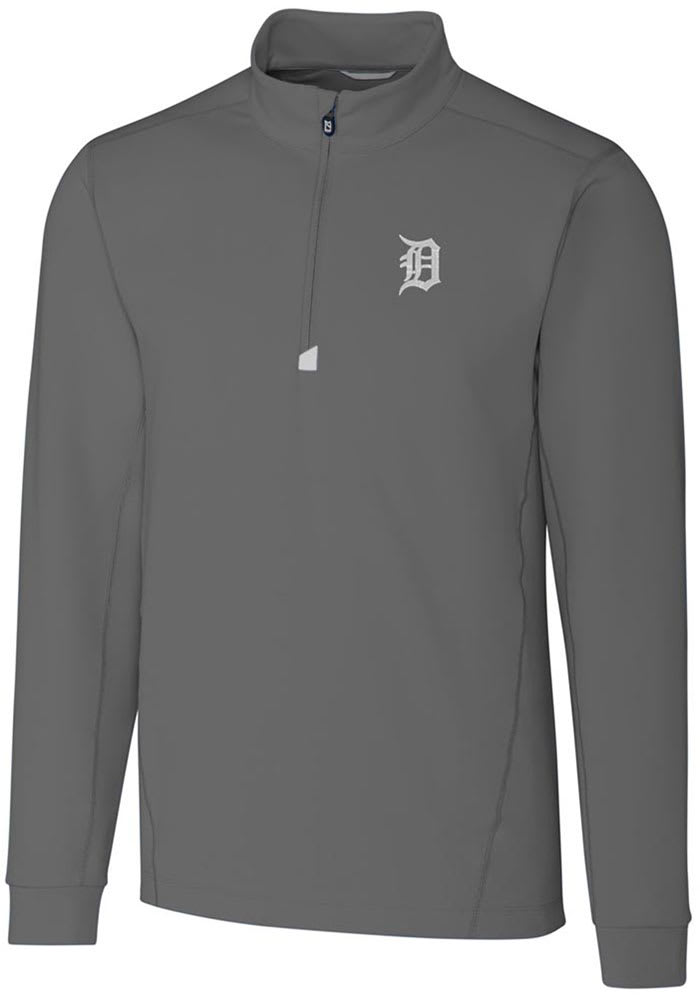 Men's Detroit Tigers Cutter & Buck Navy Big & Tall Traverse Half-Zip  Pullover Jacket