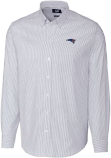 Cutter and Buck New England Patriots Mens Light Blue Americana Stretch Oxford Stripe Big and Tal..