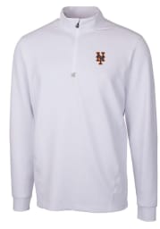Cutter and Buck New York Mets Mens White Traverse Stretch Pullover Jackets