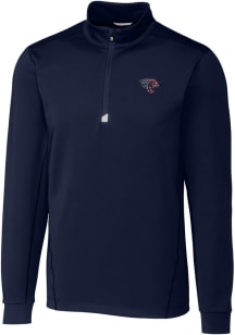 Cutter and Buck Jacksonville Jaguars Mens Navy Blue Americana Traverse Long Sleeve 1/4 Zip Pullo..