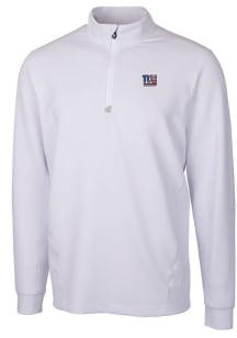 Cutter and Buck New York Giants Mens White Americana Traverse Long Sleeve 1/4 Zip Pullover