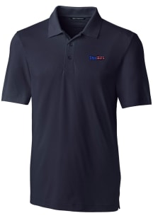 Cutter and Buck Pittsburgh Steelers Mens Navy Blue Americana Forge Short Sleeve Polo