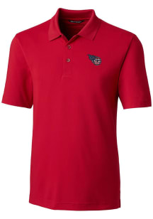 Cutter and Buck Tennessee Titans Mens Red Americana Forge Short Sleeve Polo