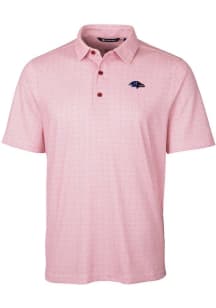 Cutter and Buck Baltimore Ravens Mens Red Pike Short Sleeve Polo