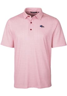 Cutter and Buck Denver Broncos Mens Red Americana Pike Double Dot Short Sleeve Polo