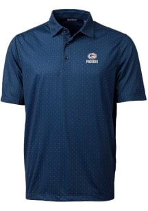 Cutter and Buck Green Bay Packers Mens Navy Blue Americana Pike Double Dot Short Sleeve Polo
