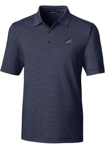 Cutter and Buck Miami Dolphins Mens Navy Blue Forge Short Sleeve Polo