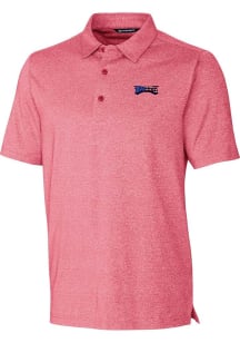 Cutter and Buck Philadelphia Eagles Mens Red Americana Forge Heathered Short Sleeve Polo