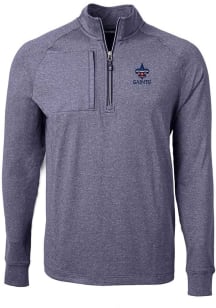 Cutter and Buck New Orleans Saints Mens Navy Blue Americana Adapt Eco Long Sleeve 1/4 Zip Pullov..