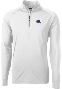 Cutter and Buck Cleveland Browns Mens White Adapt Eco Long Sleeve 1/4 Zip Pullover