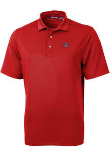 Cutter and Buck New York Giants Mens Red Virtue Eco Pique Short Sleeve Polo