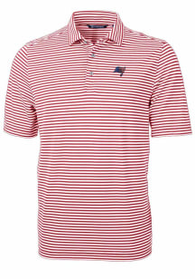 Cutter and Buck Tampa Bay Buccaneers Mens Cardinal Virtue Eco Pique Short Sleeve Polo