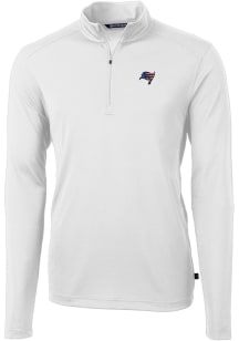 Cutter and Buck Tampa Bay Buccaneers Mens White Americana Virtue Eco Pique Long Sleeve 1/4 Zip P..
