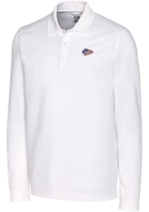 Cutter and Buck Kansas City Chiefs Mens White Advantage Long Sleeve Polo Shirt