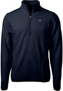 Cutter and Buck Tampa Bay Buccaneers Mens Navy Blue Cascade Sherpa Long Sleeve 1/4 Zip Pullover