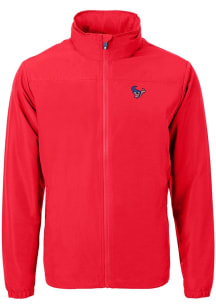 Cutter and Buck Houston Texans Mens Red Americana Charter Eco Light Weight Jacket