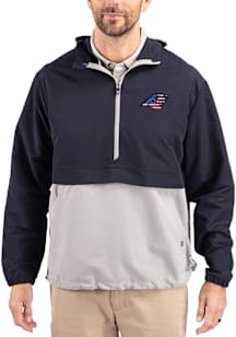 Cutter and Buck Carolina Panthers Mens Navy Blue Charter Eco Pullover Jackets