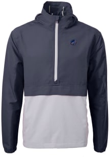 Cutter and Buck Miami Dolphins Mens Navy Blue Charter Eco Pullover Jackets