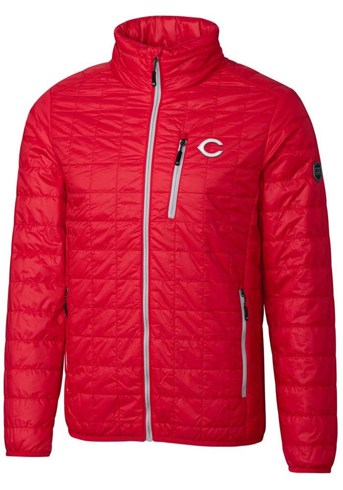 Cutter and Buck Cincinnati Reds Mens Rainier PrimaLoft Puffer Filled Jacket