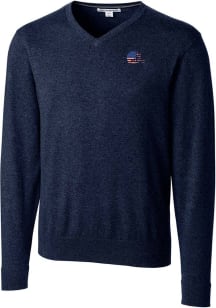 Cutter and Buck Cleveland Browns Mens Navy Blue Lakemont Long Sleeve Sweater