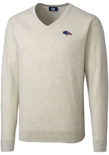 Cutter and Buck Denver Broncos Mens Oatmeal Lakemont Long Sleeve Sweater