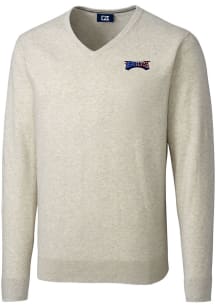 Cutter and Buck Philadelphia Eagles Mens Oatmeal Americana Lakemont Long Sleeve Sweater