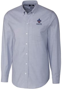 Cutter and Buck New Orleans Saints Mens Light Blue Stretch Oxford Long Sleeve Dress Shirt