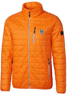 Cutter and Buck New York Mets Mens Orange Rainier PrimaLoft Puffer Filled Jacket