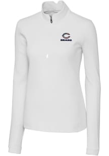 Cutter and Buck Chicago Bears Womens White Traverse 1/4 Zip Pullover