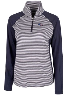Cutter and Buck Denver Broncos Womens Navy Blue Americana Forge 1/4 Zip Pullover
