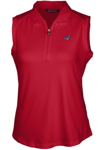 Cutter and Buck Carolina Panthers Womens Red Forge Polo Shirt