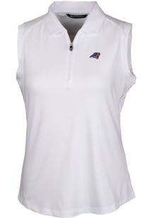 Cutter and Buck Carolina Panthers Womens White Americana Forge Polo Shirt