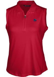 Cutter and Buck Cincinnati Bengals Womens Red Forge Polo Shirt