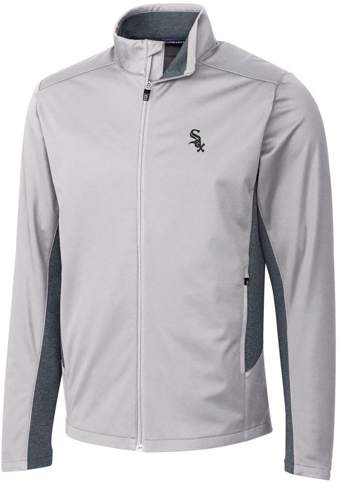Cutter and Buck Chicago White Sox Mens Grey Navigate Softshell Light Weight Jacket
