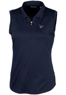 Cutter and Buck Houston Texans Womens Navy Blue Forge Polo Shirt