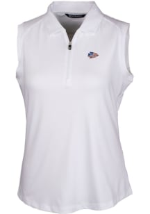 Cutter and Buck Kansas City Chiefs Womens White Americana Forge Polo Shirt