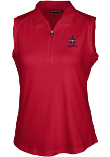 Cutter and Buck New Orleans Saints Womens Red Forge Polo Shirt