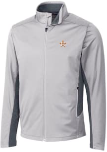 Cutter and Buck Houston Astros Mens Grey Navigate Softshell Light Weight Jacket