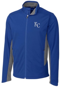 Cutter and Buck Kansas City Royals Mens Blue Navigate Softshell Light Weight Jacket