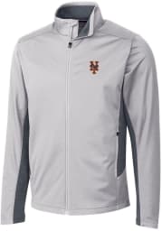 Cutter and Buck New York Mets Mens Grey Navigate Softshell Light Weight Jacket