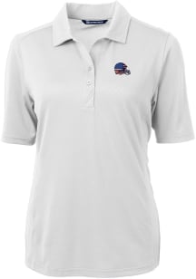 Cutter and Buck Cleveland Browns Womens White Virtue Eco Pique Short Sleeve Polo Shirt