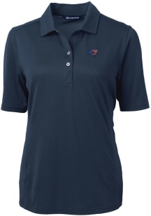 Cutter and Buck Tampa Bay Buccaneers Womens Navy Blue Virtue Eco Pique Short Sleeve Polo Shirt