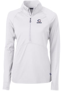 Cutter and Buck Chicago Bears Womens White Adapt Eco 1/4 Zip Pullover