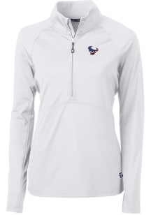 Cutter and Buck Houston Texans Womens White Adapt Eco 1/4 Zip Pullover