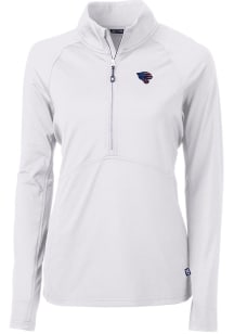 Cutter and Buck Jacksonville Jaguars Womens White Americana Adapt Eco 1/4 Zip Pullover