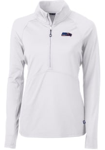 Cutter and Buck Seattle Seahawks Womens White Americana Adapt Eco 1/4 Zip Pullover