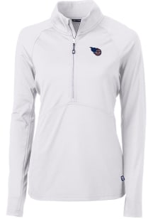 Cutter and Buck Tennessee Titans Womens White Adapt Eco 1/4 Zip Pullover