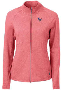 Cutter and Buck Houston Texans Womens Red Americana Adapt Eco Knit Light Weight Jacket