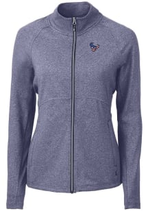 Cutter and Buck Houston Texans Womens Navy Blue Americana Adapt Eco Knit Light Weight Jacket