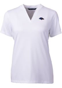 Cutter and Buck Baltimore Ravens Womens White Forge Short Sleeve T-Shirt